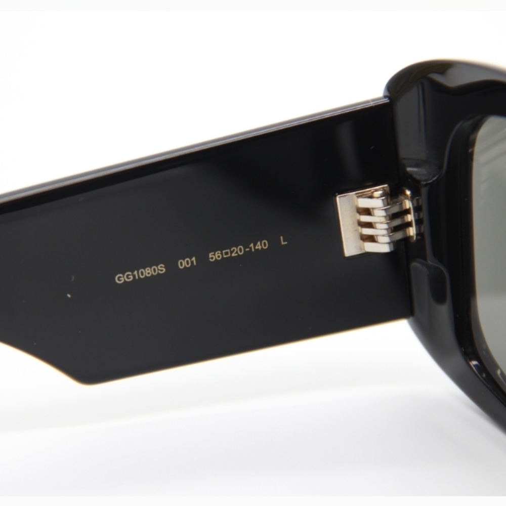 NEW GUCCI BLACK UNISEX SUNGLASSES  GG1080S 001 GUCCI OVERSIZED EYEWEAR - Picture 9 of 12
